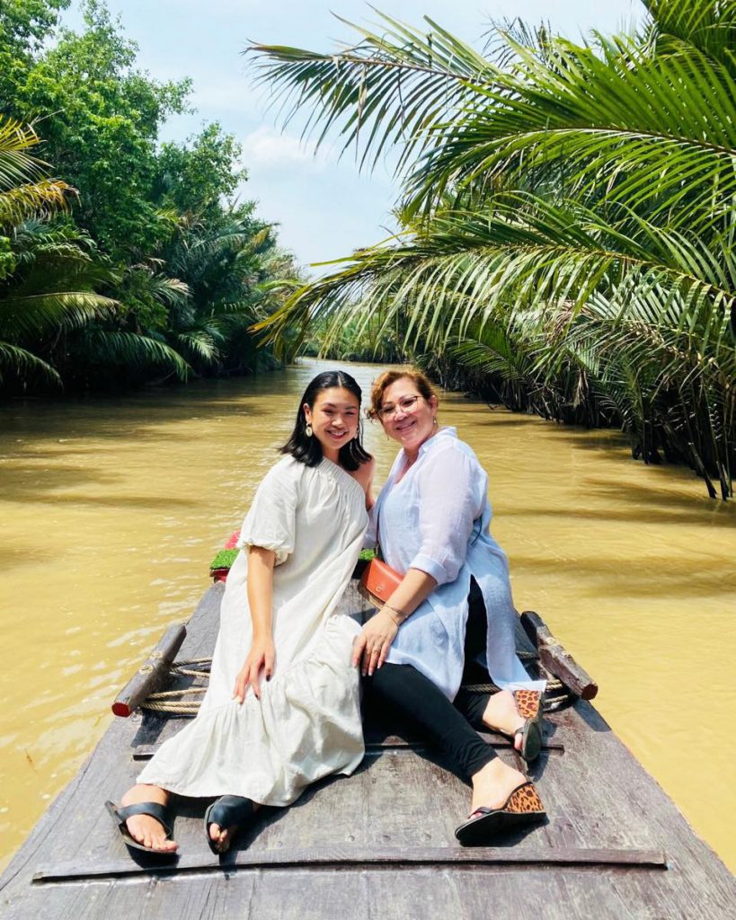 Mekong River boat ride: Experiencing Vietnam’s vibrant delta life on our vietnam land tour. Mekong River boat ride: Experiencing Vietnam's vibrant delta life on our vietnam land tour.