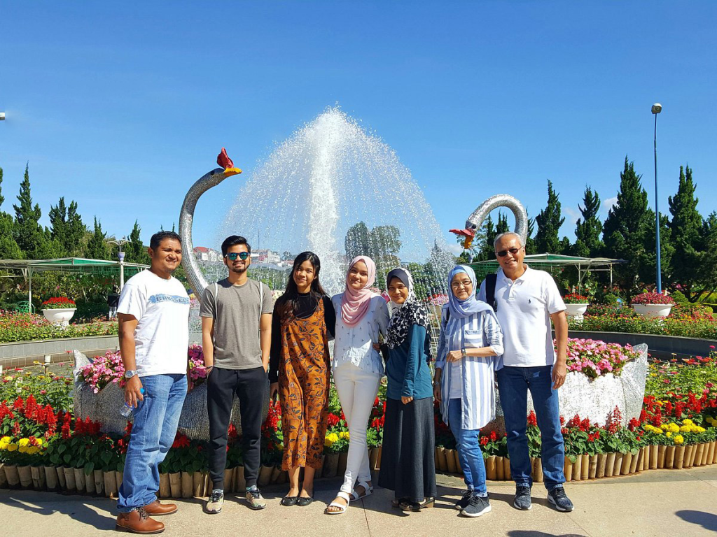 Singaporean group enjoying a private 3-day Dalat tour package departing from Ho Chi Minh City.
