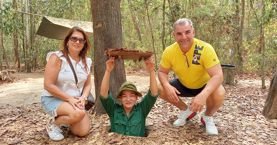 Explore the historic Cu Chi Tunnels: Incredible insights into Vietnam War ingenuity. Cu Chi Tunnels, Vietnam: War history explored during your Vietnam and Cambodia tour.