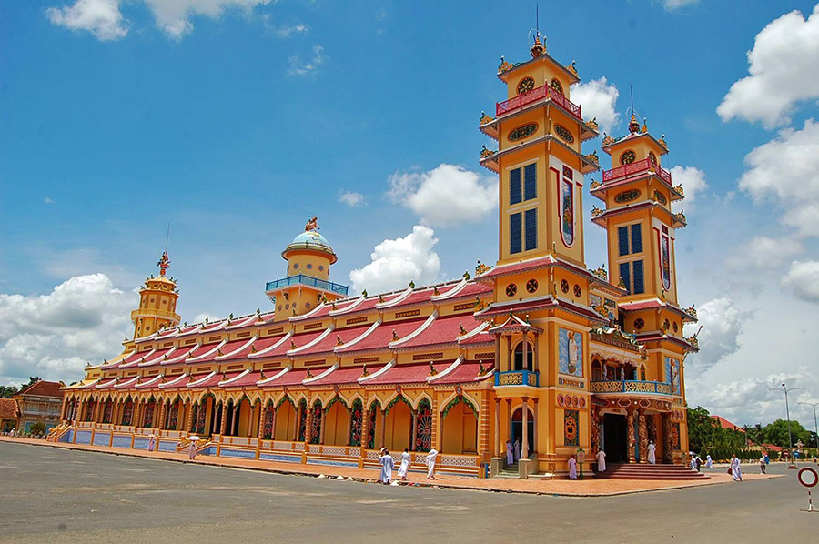 Witness colorful syncretism at Cao Dai Temple, a truly fascinating Vietnamese landmark. Witness colorful syncretism at Cao Dai Temple, a truly fascinating Vietnamese landmark on grand tour vietnam 19 days.